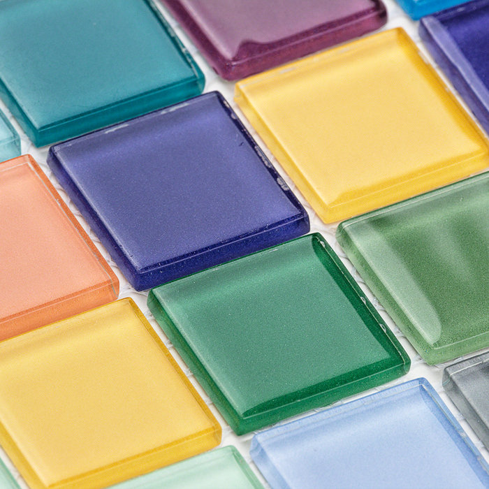 Ivy Hill Tile Contempo 1" x 1" Glass Grid Mosaic Wall Tile & Reviews